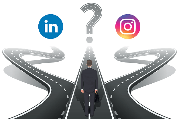 The difference between LinkedIn and Instagram