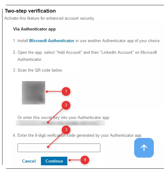 LinkedIn two-step verification8